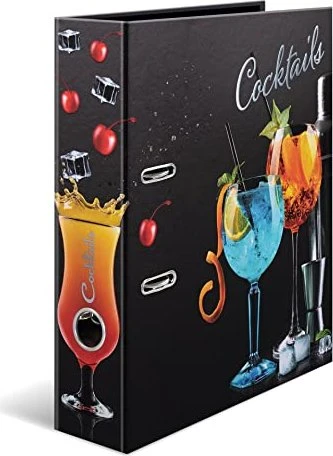Herma Ordner 2-Ring mit Motiv, 70mm, A4, Cocktails