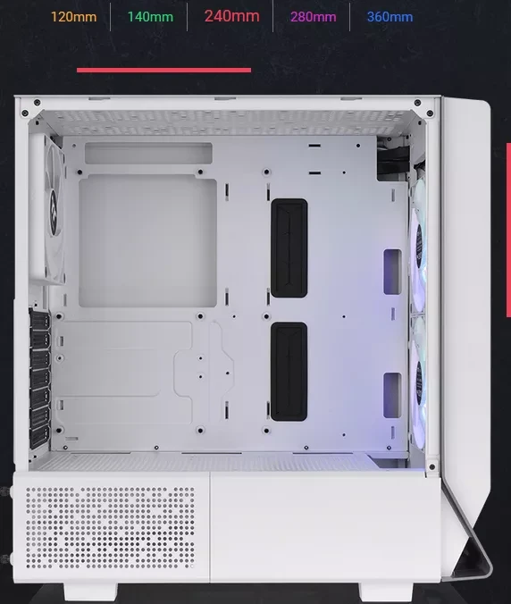 Thermaltake Ceres 300 TG ARGB Snow Edition, weiß, Glasfenster