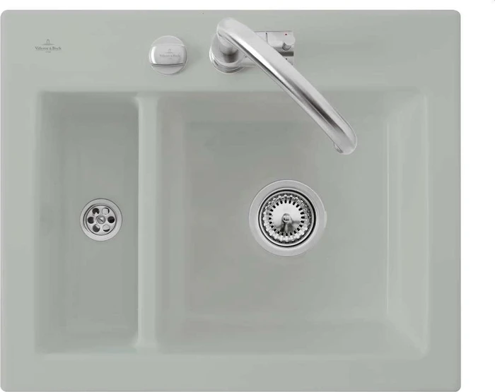 Villeroy & Boch Subway 60 XM Einbau Becken reversibel mit Ablauffernbedienung fossil