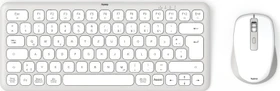 Hama WKM-500 Multi-Device-Tastatur-Maus-Set, klein, weiß, USB/Bluetooth, DE