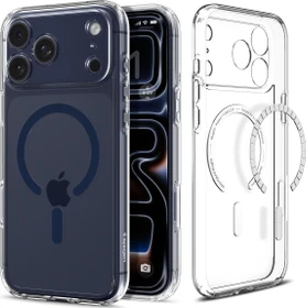 Spigen Ultra Hybrid (MagFit) für Apple iPhone 17 Pro clear deep blue