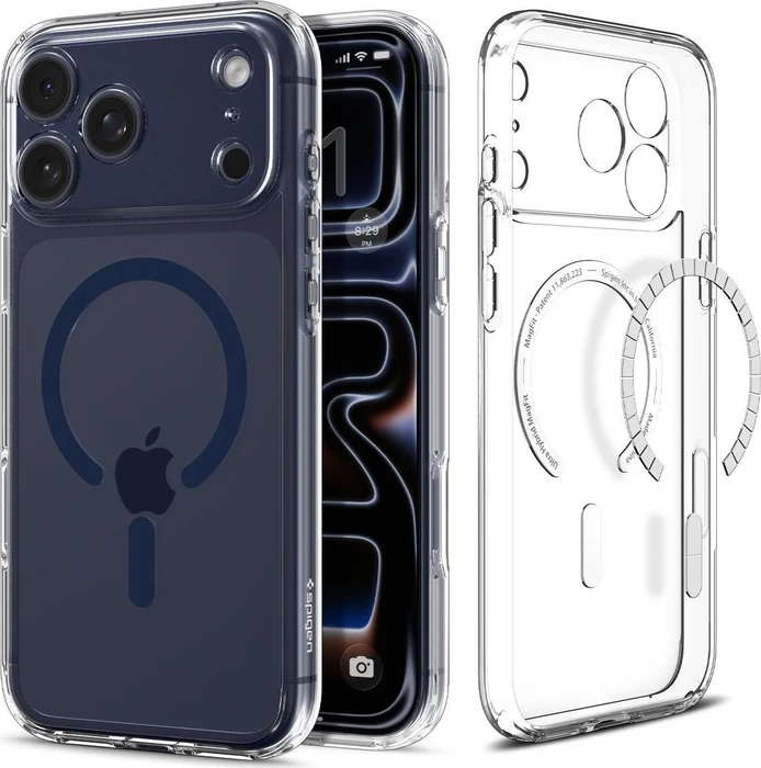Spigen Ultra Hybrid (MagFit) für Apple iPhone 17 Pro clear deep blue