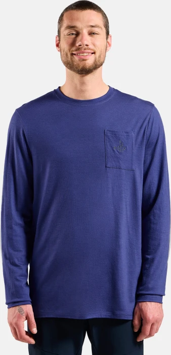 Odlo Ascent Merino 200 Funktionsshirt langarm skipper blue (Herren)
