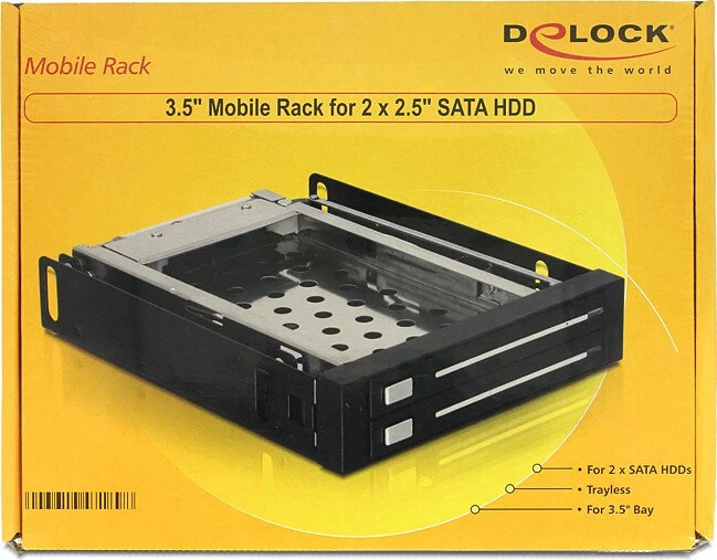 DeLOCK 3.5" Wechselrahmen für 2x 2.5" SATA