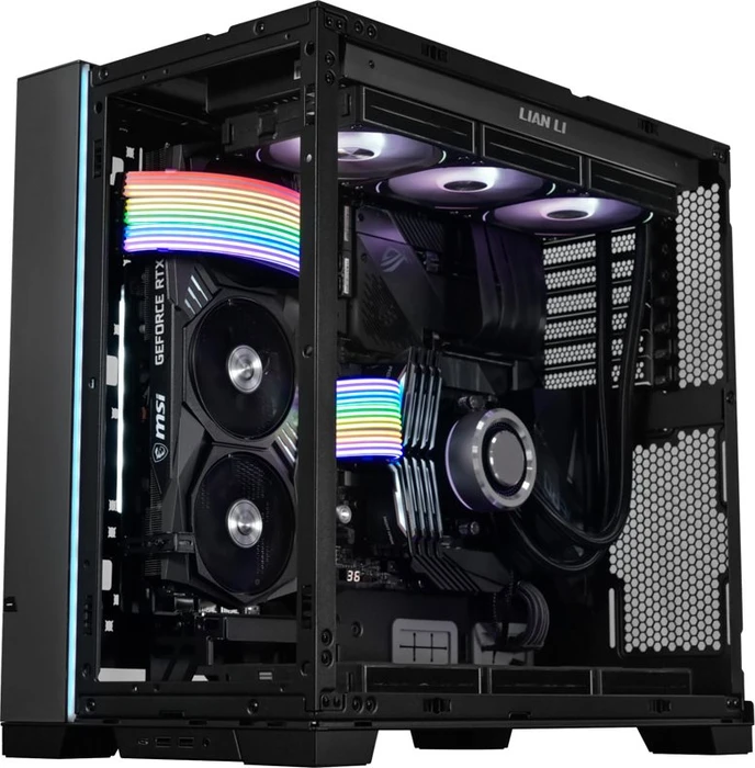 Lian Li Strimer Plus V2, 24-Pin ATX Verlängerungskabel, 6/8-Pin PCIe Verlängerungskabel, RGB beleuchtet, Set