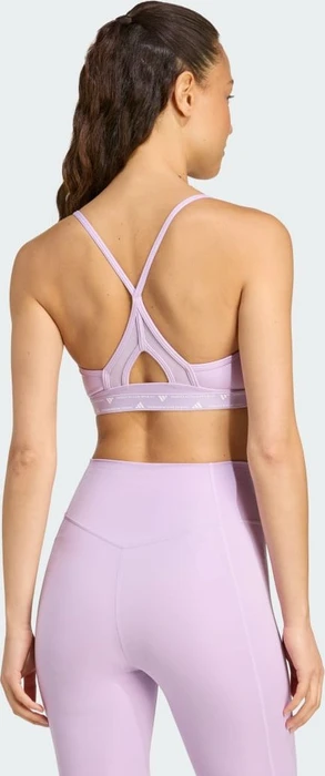 adidas Aeroreact Training 3-Streifen Sport-BH powder plum (Damen)