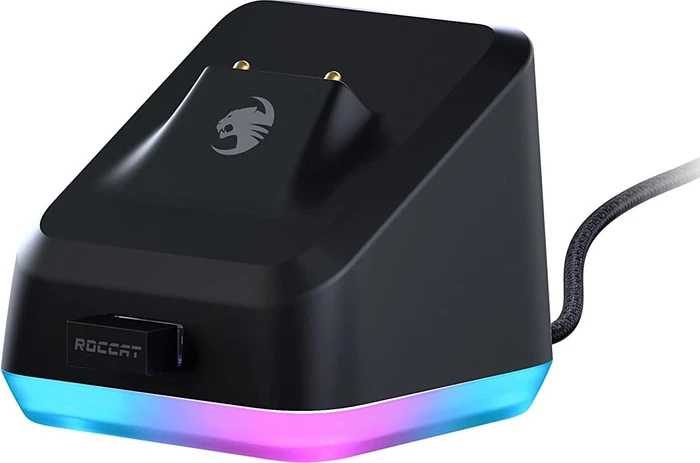 Roccat Kone XP Air mit Ladestation, Ash Black, USB/Bluetooth