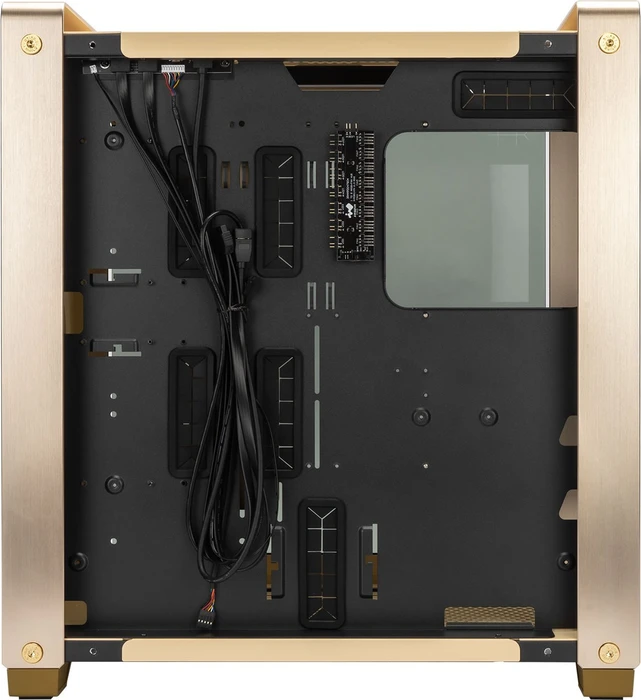 In Win Dubili Champagne Gold, vormontiert, gold, Glasfenster