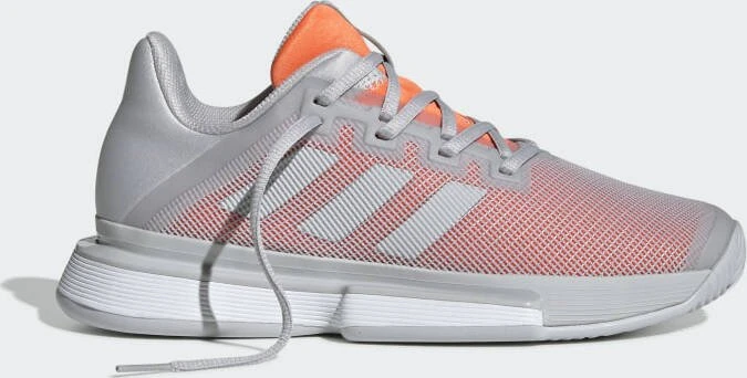 adidas Solematch Bounce Clay Court light solid grey/hi-res coral (Damen)