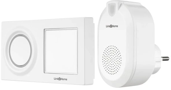 REV Ritter Link2Home WiFi Funk-Gong mit Taster weiß, Funk-Gong