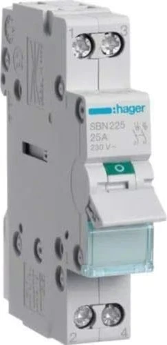 Hager Ausschalter 25A 2 Schließer 400V AC 1PLE