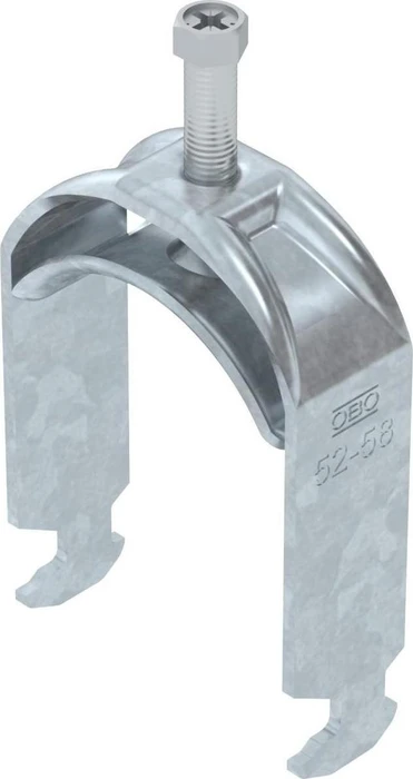 OBO Bettermann Bügelschelle 2056 H-Fuß, 1-fach, Metalldruckwanne, FT