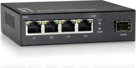 LevelOne GEU Desktop Gigabit Switch, 4x RJ-45, 1x SFP (GEU-0521 / 530157)