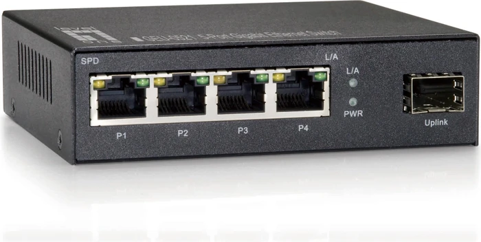 LevelOne GEU Desktop Gigabit Switch, 4x RJ-45, 1x SFP