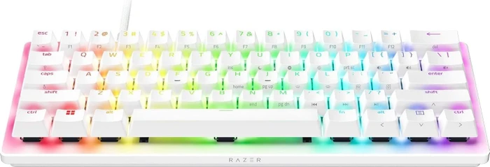 Razer Huntsman V3 Pro Mini, weiß, LEDs RGB, Razer Analog Optical Switch Gen-2, USB, DE