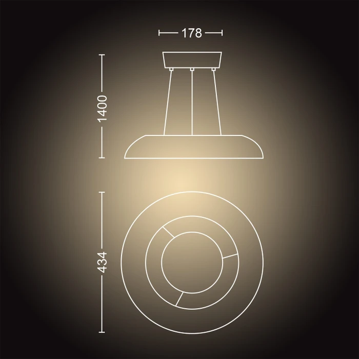 Philips Hue White Ambiance Amaze Pendelleuchte weiß