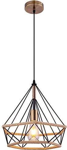 Globo Ulleu Hängeleuchte 38cm schwarz/braun