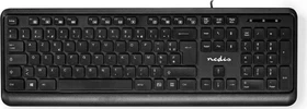 Nedis Multimedia Tastatur, schwarz, USB, FR (KBMU200BKFR)