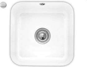 Villeroy & Boch Cisterna 50 Unterbau Becken mittig mit Ablauffernbedienung snow white