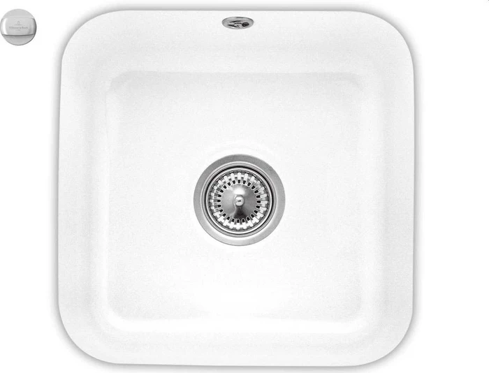 Villeroy & Boch Cisterna 50 Unterbau Becken mittig mit Ablauffernbedienung snow white