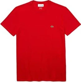Lacoste Pima-Baumwolle T-Shirt kurzarm rot (Herren)