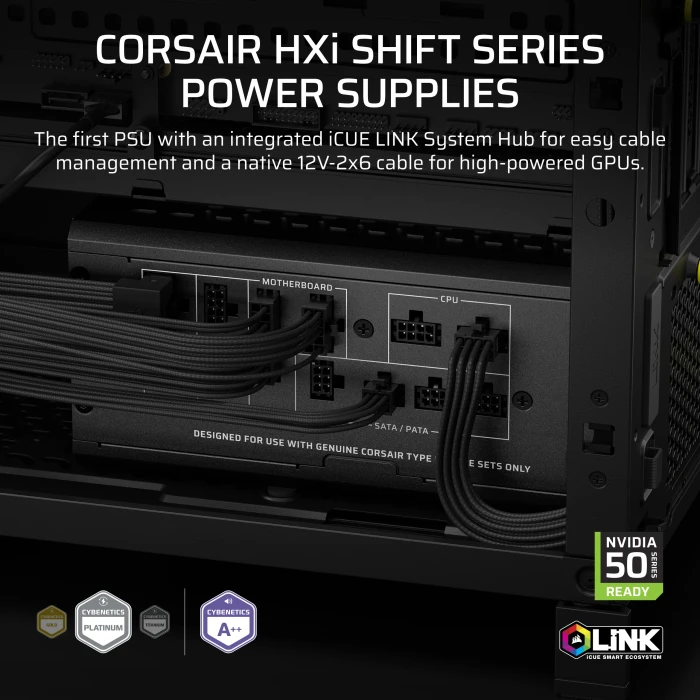 Corsair HXi SHIFT Series HX1200i SHIFT 1200W, ATX 3.1