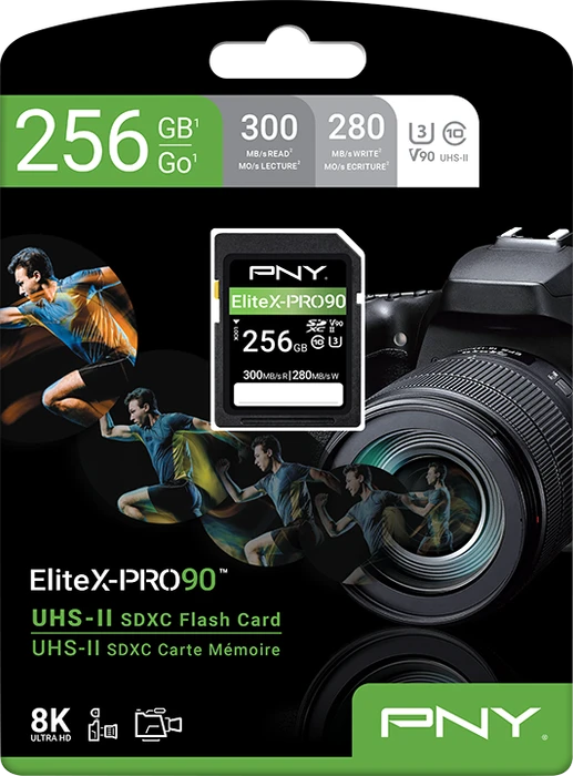 PNY EliteX-PRO 90 R300/W280 256GB, UHS-II U3, Class 10
