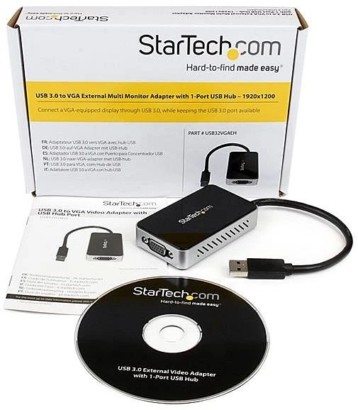 StarTech USB 3.0 auf VGA Adapter mit 1-Port USB-Hub (USB32VGAEH)