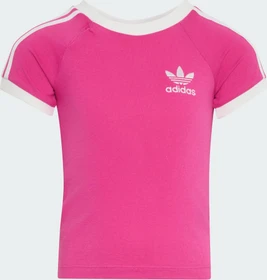 adidas 3-Streifen T-Shirt kurzarm semi lucid fuchsia (Junior)