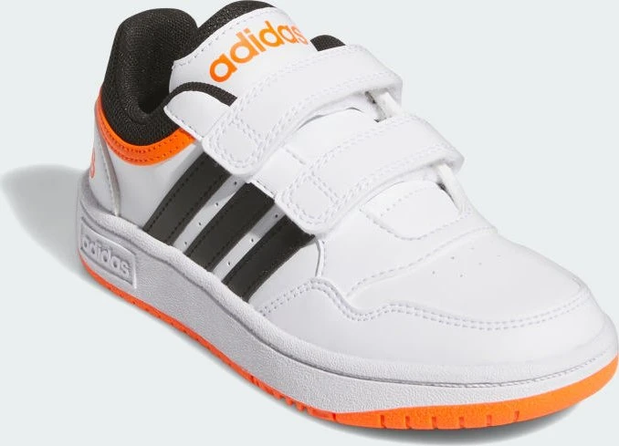adidas Hoops cloud white/core black/impact orange (Junior)