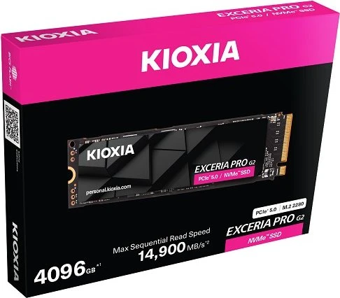 KIOXIA EXCERIA PRO G2 SSD 2048GB, M.2 2280 / M-Key / PCIe 5.0 x4, Heatspreader