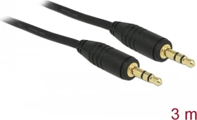 DeLOCK Klinkenkabel 3-Pin Stereo, 3.5mm Stecker auf 3.5mm Stecker, schwarz, 3.0m