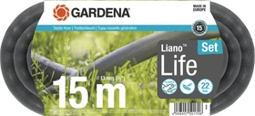 Gardena Textilschlauch Liano Life Schlauchset 13mm, 15m