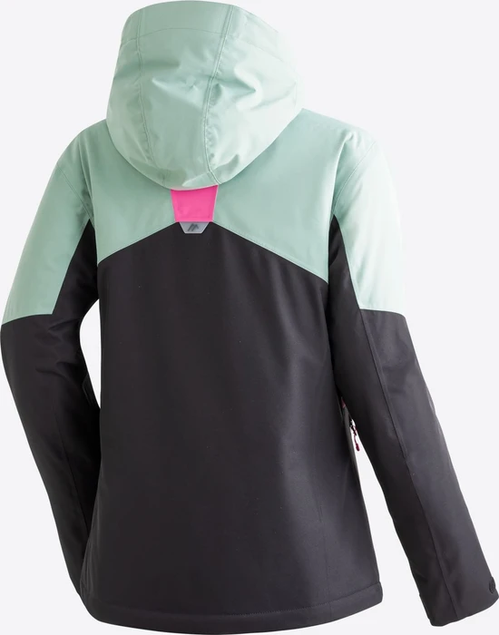 Maier Sports Vidra Skijacke black/luscious moss/pink flame (Damen)