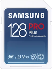Samsung PRO Plus for Professionals R160/W120 128GB, UHS-I U3, Class 10
