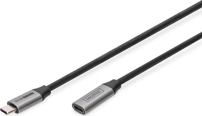 Digitus USB 3.0 Verlängerungskabel, USB-C [Stecker] auf USB-C [Buchse], 1m schwarz