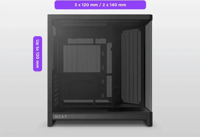 NZXT H6 RGB+ [2026] Black, Glasfenster