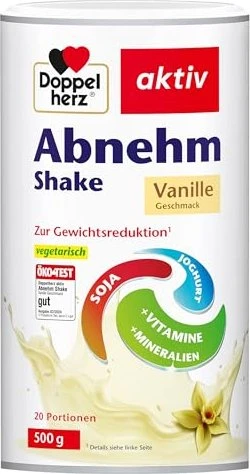 Doppelherz Abnehm Shake Vanille Pulver, 500g