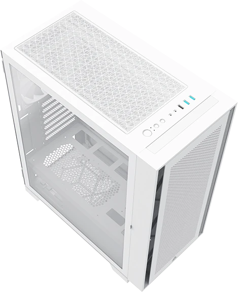 Montech Air 1000 Lite White, weiß, Glasfenster