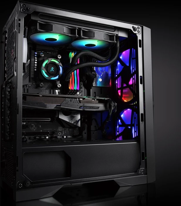Raijintek Silenos MS Pro, schwarz, Glasfenster