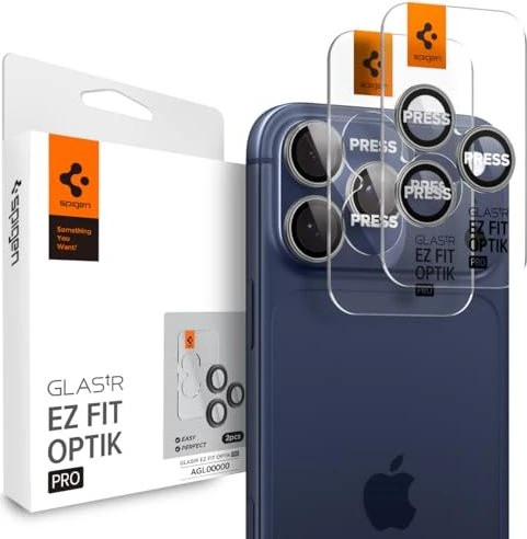 Spigen GLAS.tR EZ Fit Optik Pro Lens Protector für Apple iPhone 17 Pro/17 Pro Max grau
