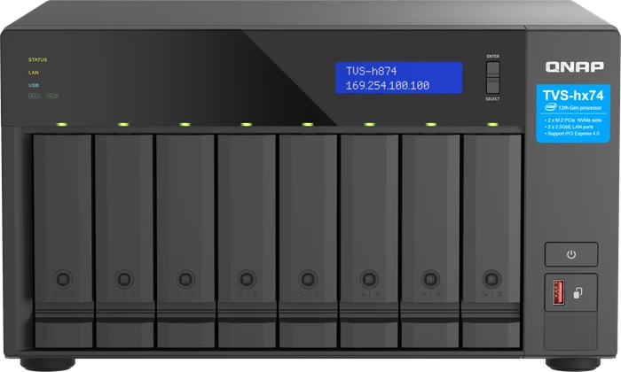 QNAP QuTS hero TVS-h874X-i9-64G 64TB, 64GB RAM, 2x RJ-45 10GBase-T, 2x RJ-45 2.5GBase-T
