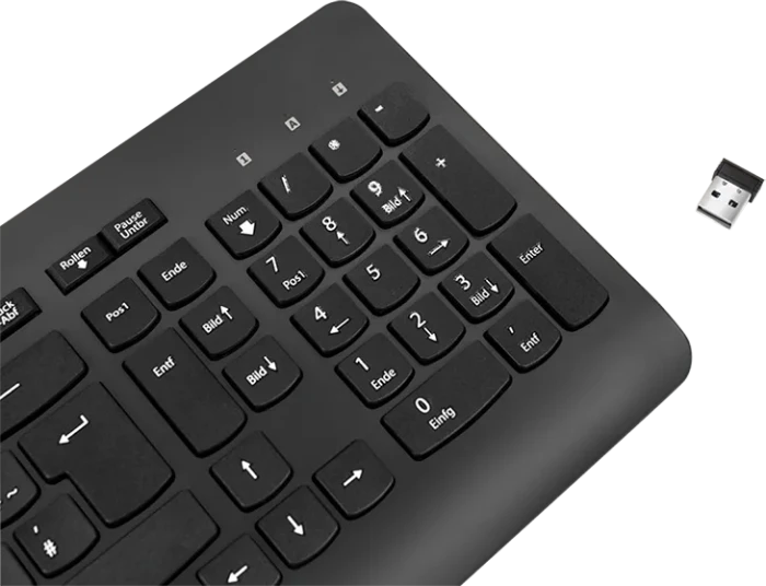 LogiLink 2.4GHz Wireless Tastatur, schwarz, USB, DE