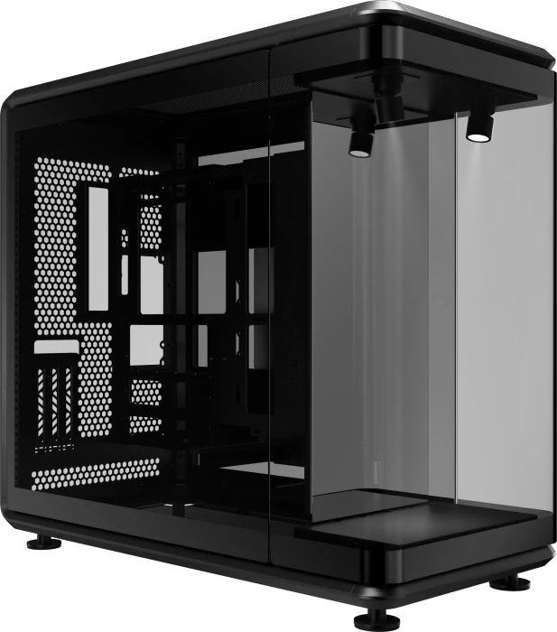 Cooler Master MasterFrame 360 Panorama, schwarz, Glasfenster