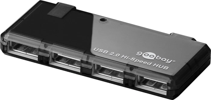 Wentronic Goobay USB-Hub, 4x USB-A 2.0, USB 2.0 Mini-B [Buchse]