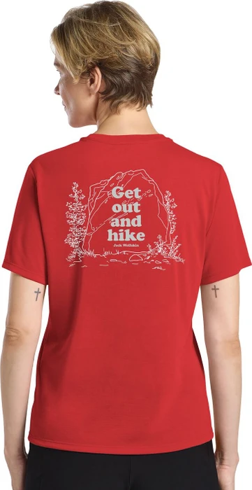 Jack Wolfskin Vonnan Graphic Funktionsshirt kurzarm outdoor siren red (Damen)