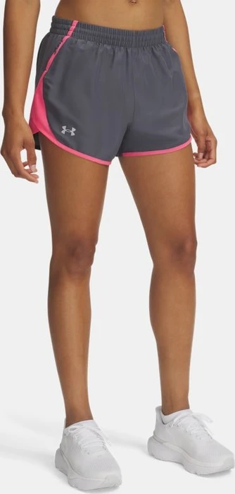 Under Armour Fly By 8cm Hose kurz castlerock/super pink (Damen)
