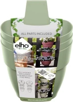 Elho Vibia Campana Vertical Forest Set/3 halbrund pistaziengrün