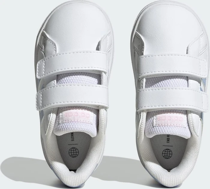 adidas Grand Court Lifestyle Hook and Loop cloud white/blue dawn/clear pink (Junior)
