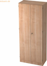 Hammerbacher Garderoben-Schrank 5OH V6200, Streifengriff, nussbaum, Schrankwand